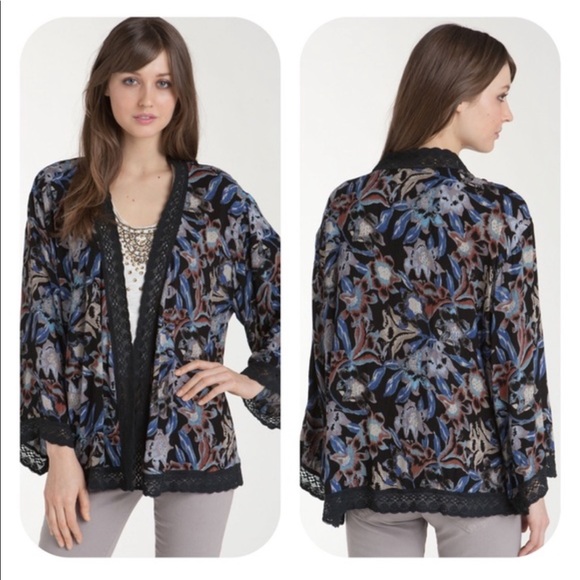 COPY - Free People Black Floral Kimono - Picture 10 of 16